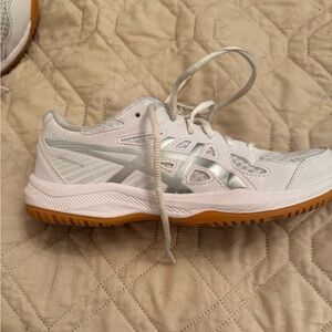 ASICS Women's White and Silver Athletic Shoes